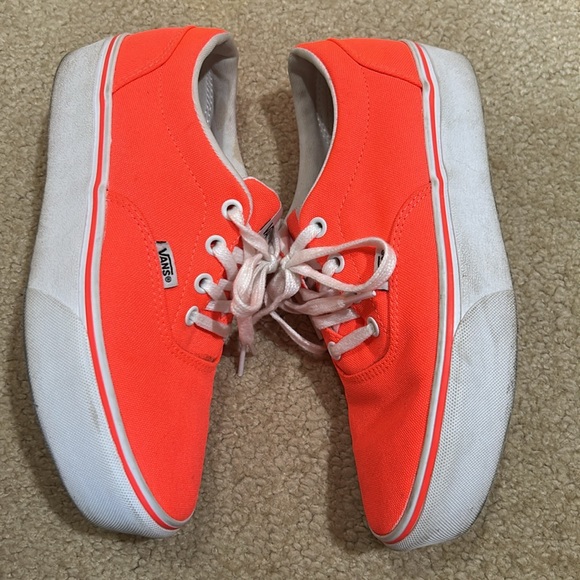 Vans platform sneakers neon orange pink size 7.5 - Picture 8 of 9
